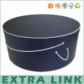 Hot sale luxury custom design white and black cardboard round flower box